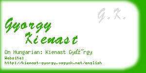 gyorgy kienast business card